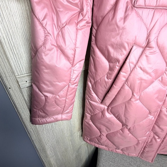 Calvin Klein Soft Pink Quilted Hooded Jacket - Picture 3 of 7